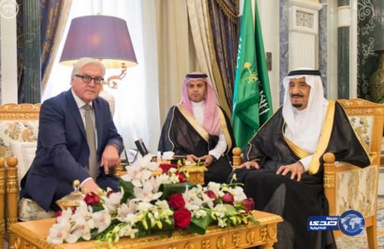 خادم الحرمين الشريفين يستقبل وزير الخارجية الألماني