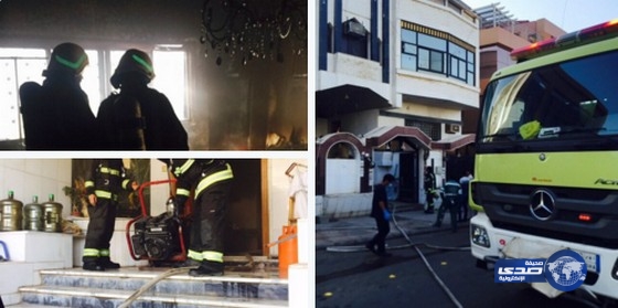 بالصور: مدني المدينة المنورة يباشر حريق فيلا في الندوة