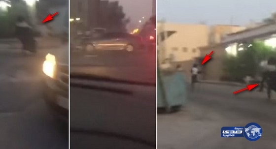 بالفيديو: هروب فتاتين كانتا برفقة شاب أثناء محاولته الهرب واصطدامه بمركبة أخرى في الخبر