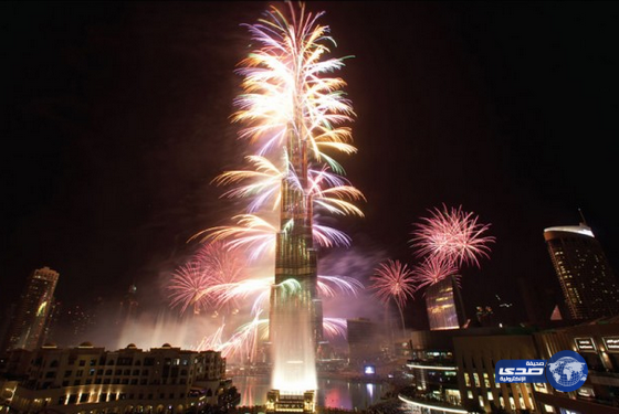 صور من احتفالات رأس السنة بدبي..