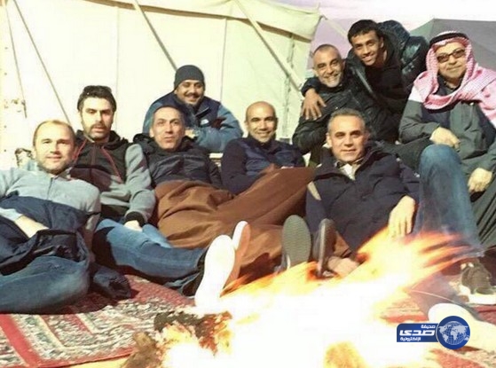 دونيس ورئيس الهلال والطاقم الفني خلال رحله بريه..