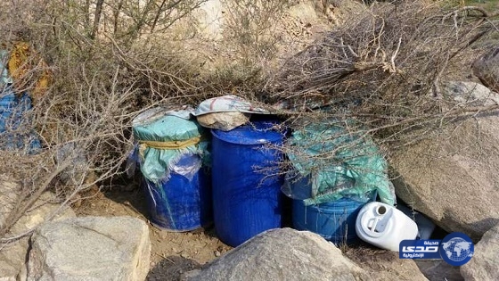 بالصور.. أثيوبيون يحاولون إخفاء خمور بـ “الشوك” في الطائف