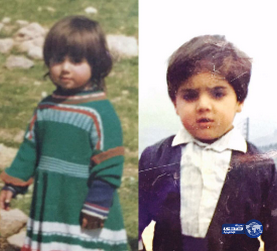 صورة لبرواس حسين وزوجها في أيام الطفولة..