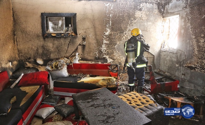 اختناق 6 أشخاص إثر حريق منزل في مكة