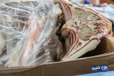 ضبط لحوم مجهولة المصدر بحوطة سدير