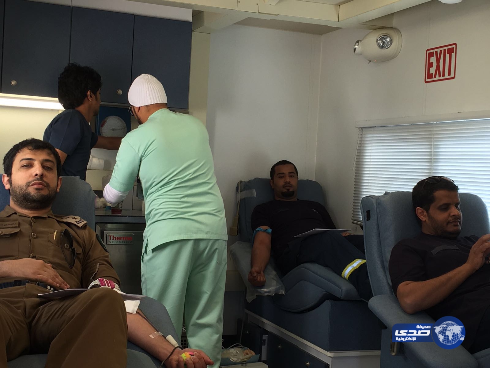 منسوبو مدني الخميس يتبرعون بدمائهم لمصابي أبطال الحد الجنوبي