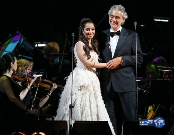 بلقيس تشارك العالمي أندريا بوتشيلي الغناء في حفل أبو ظبي..