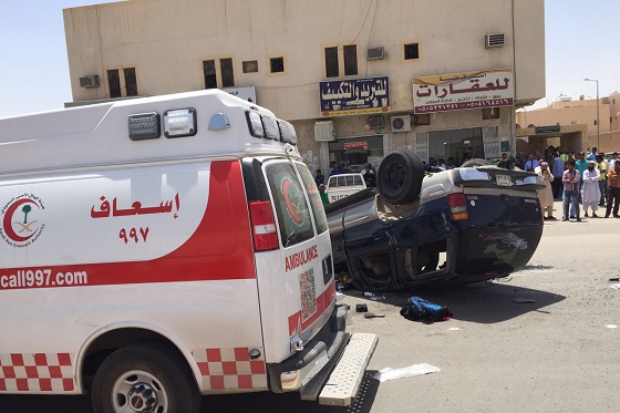 وفاة وإصابة 4 أشخاص جراء حادث مروري بالرياض