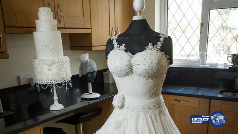 بالصور: أول فستان زفاف قابل للأكل!