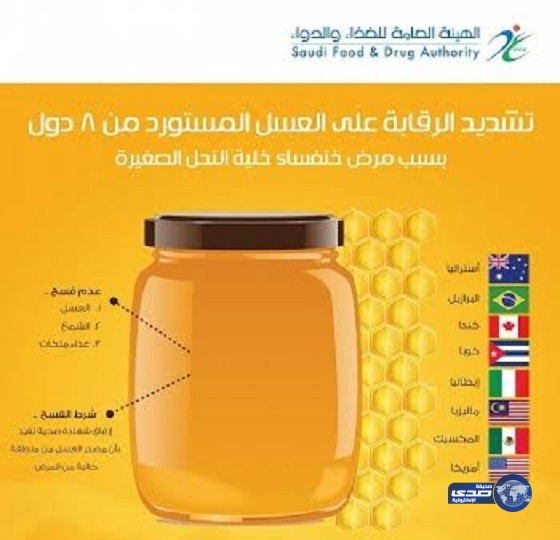 الغذاء والدواء تشدد الرقابة على العسل المستورد من 8 دول 