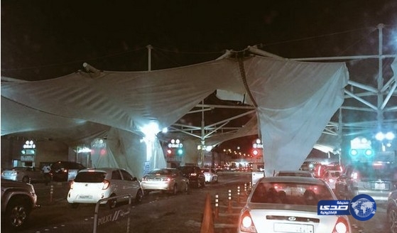جسر الملك فهد: الهياكل الحاملة للمظلات لم تتأثر بأي أضرار نتيجة الرياح