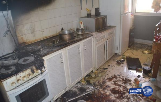 حريق بسكن العاملين في مستشفی الملك خالد بحائل