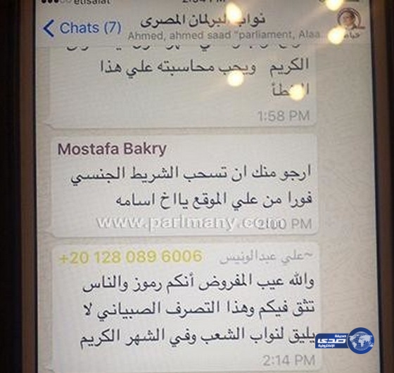 بلبلة في البرلمان المصري.. نائب يرسل فيديو اباحي لزملائه (صورة)