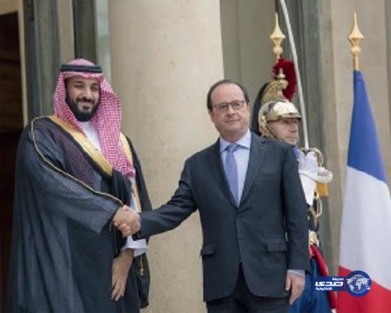 بالصور .. الرئيس الفرنسي يستقبل ولي ولي العهد في قصر الإليزيه