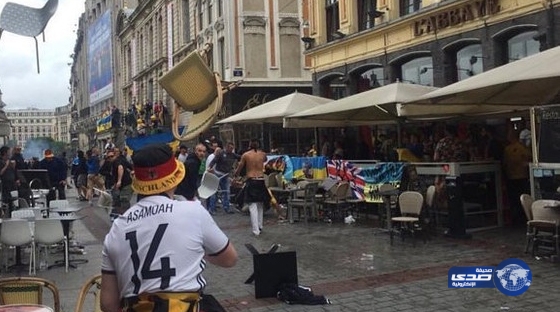 اشتباكات بين الجماهير الألمانية والأوكرانية في ليل الفرنسية