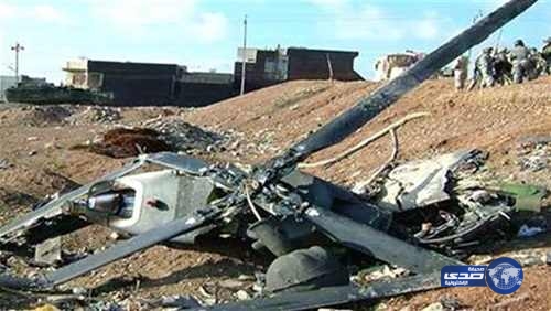 تحطم طائرة مروحية عسكرية تابعة للجيش الليبي جنوب درمة
