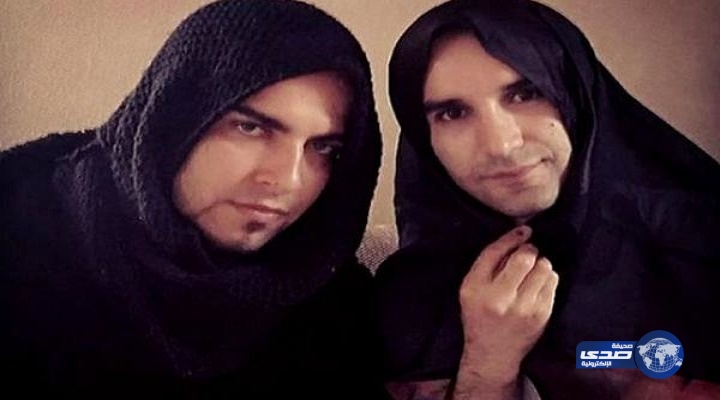 بالصور..رجال إيرانيون يرتدون الحجاب في حملة لمناهضته