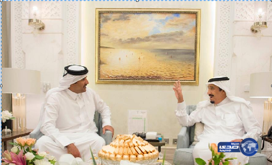 بالصور.. خادم الحرمين الشريفين يستقبل أمير قطر بمقر إقامته في طنجة