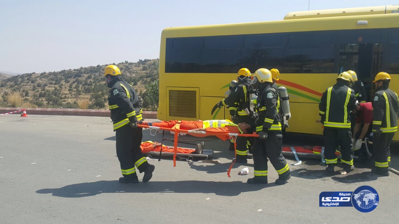 مدني النماص ينفذ فرضية إخلاء وإنقاذ