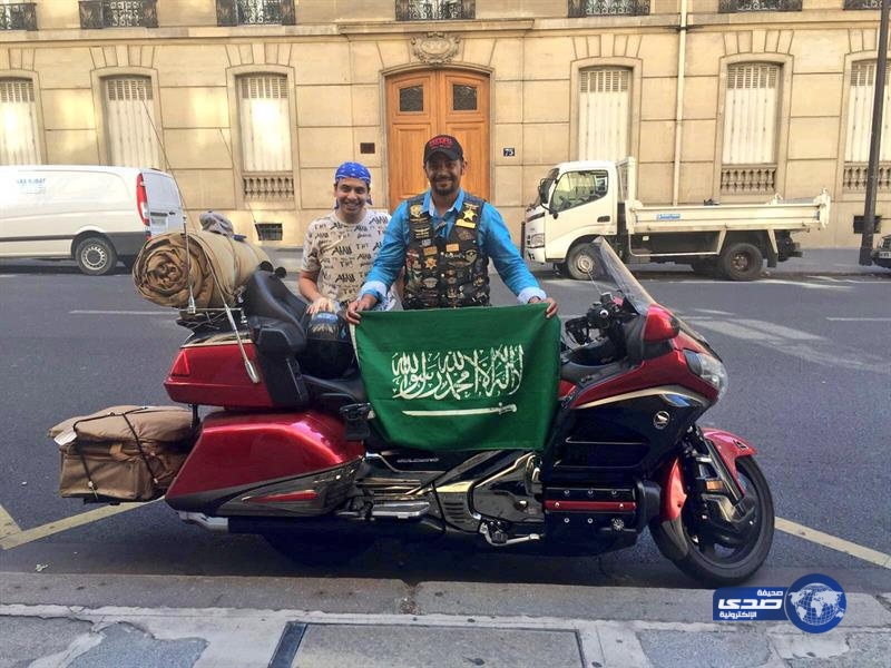 توضيحا لجهود المملكة  في محاربة الارهاب ..شاب  يقطع 7 آلاف كلم في جولة حول أوروبا بدراجته النارية