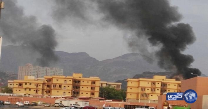 نشوب حريق ضخم في أحد فنادق حي العزيزية بمكة