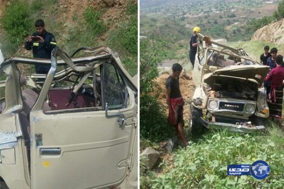 مصرع 4 من عائلة واحدة بينهم طفلة في حادث انقلاب مركبة بجازان