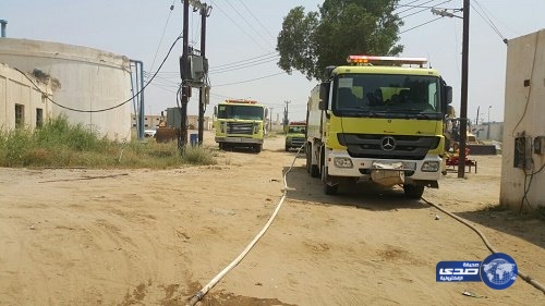 مدني جازان يخمد حريقاً بسكن عمال بالماطري دون إصابات