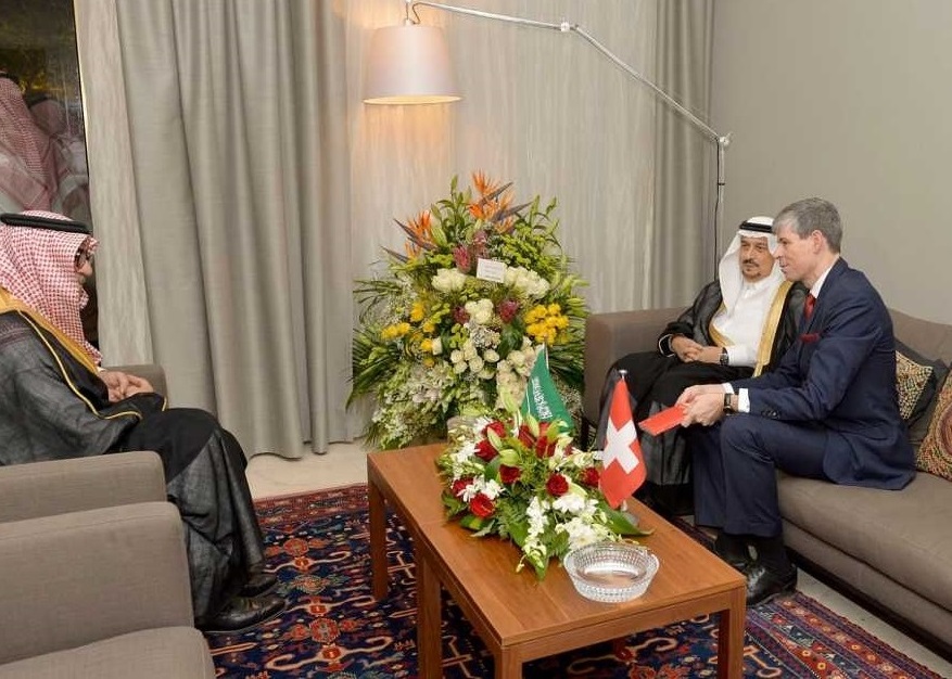 بالصور.. الأمير فيصل يٌشارك سفارة سويسرا بالرياض ذكري اليوم الوطني لبلادها