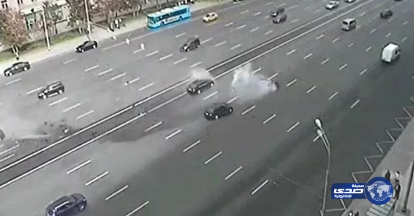 بالفيديو..تحطم سيارة “بوتين” ووفاة سائقه اثر حادث مروع