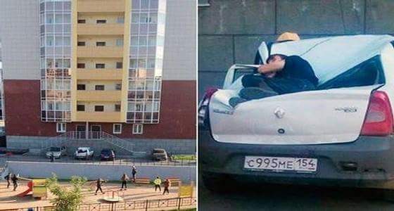بالصور.. نجاة &#8220;مراهق &#8220;روسي سقط من الطابق الثالث والعشرين