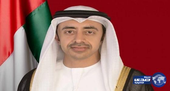 وزير خارجية الإمارات : يؤكد وقوف بلاده مع تركيا والتنسيق لمواجهة التحديات بالمنطقة