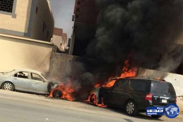 بالصور.. 4 طلاب يحرقون سيارة مدير مدرستهم في جدة