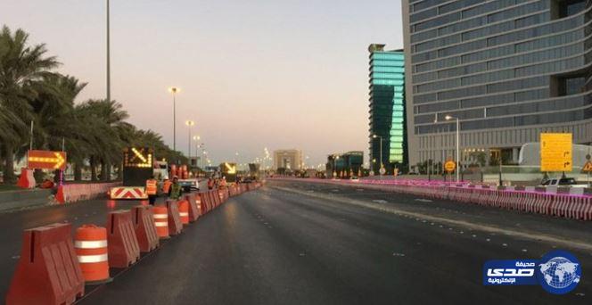 مرور الرياض يفعل التحويلة المرورية على الدائري الشرقي بين مخرجي 9 و 8