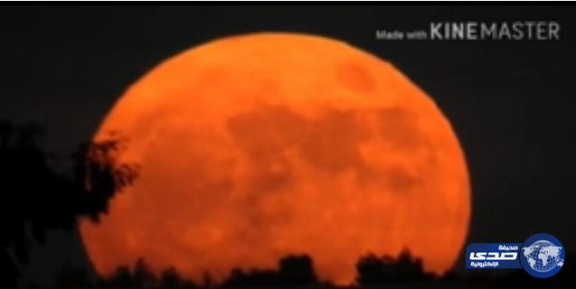 بالفيديو.. بعد غياب 68 عاما.. &#8220;القمر العملاق&#8221; يزين السماء