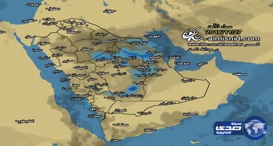 بالخرائط.. توقعات بهطول أمطار غزيرة غدا على الرياض وشقراء والدوادمي