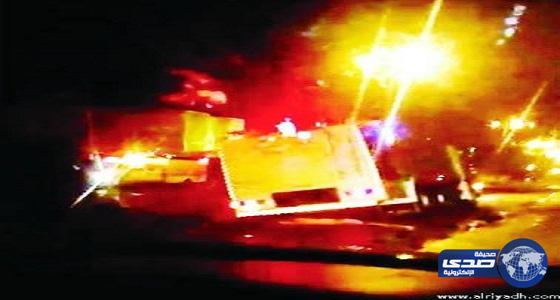 سقوط مركبة تابعة للدفاع المدني في حفريات مشروع بالمجمعة
