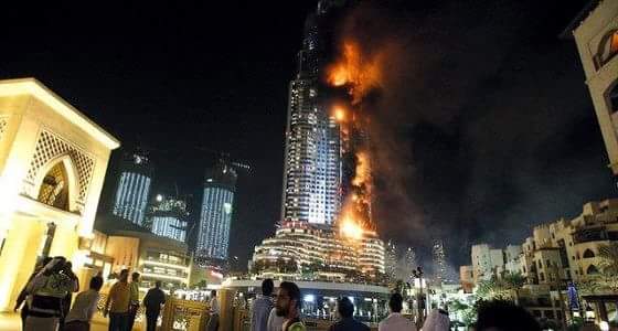 1.2 مليار درهم دفعتها شركة التأمين تعويضا لحريق فندق &#8221; العنوان &#8221; في دبي