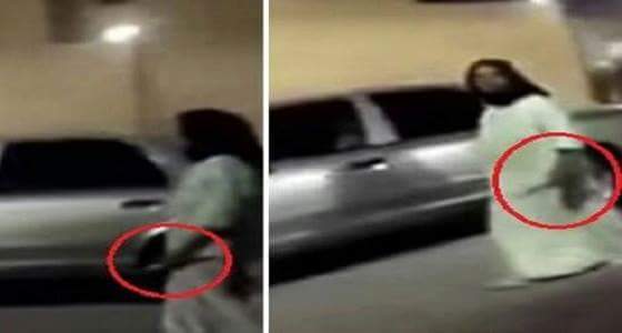 بالفيديو.. امرأة بدون عباءة تحمل سكينًا وتتجول في أحياء جدة