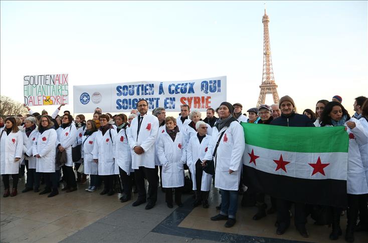 مظاهرة في فرنسا تندد بقصف المدنيين في حلب
