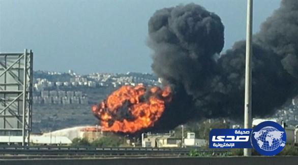 بالفيديو .. انفجارا ضخما في خزان نفط رئيسي في حيفا بإسرائيل