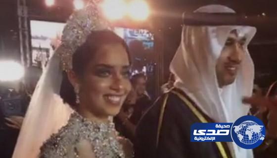 بالفيديو.. فستان الفنانة بلقيس يسقط في حفل زفافها ويضعها في موقف محرج