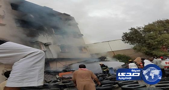 بالفيديو..مدني جازان يباشر حريق مبنى بلدية الداير بني مالك