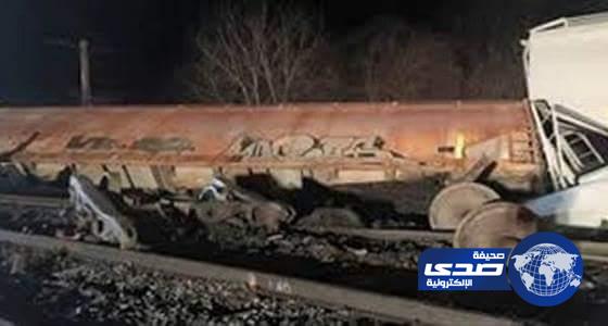 انقلاب قطار بضائع في مصر