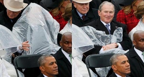 صور بوش في حفل تنصيب ترامب تثير سخرية المغردين