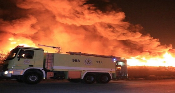 مدني مكة يباشر حريقا بأحد أحواش شارع الحج