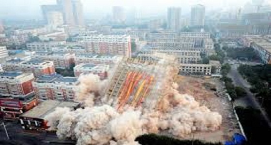شاهد..السلطات الصينية تهدم 19 مبني ضخم في أقل من 10 ثوان