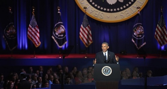 أوباما في خطاب الوداع “إما أن ننهض كلنا أو نسقط كلنا”