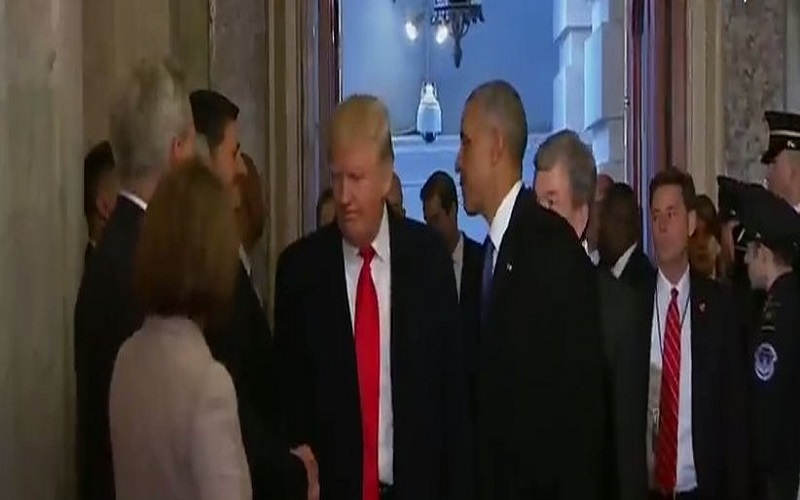 وصول ترامب إلي الكونجرس لبدء مراسم التنصيب