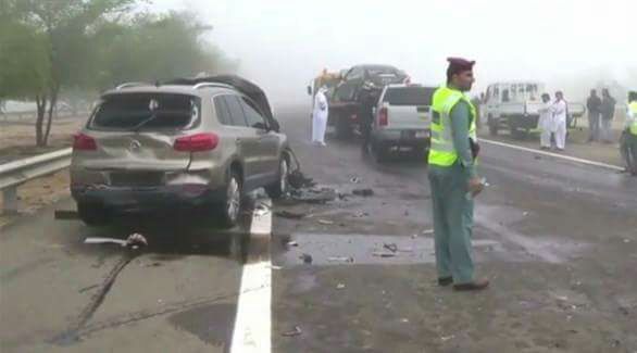 اليوم .. 144 حادثاً مرورياً في دبي بسبب الضباب