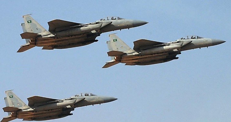 طائرات التحالف تستهدف مخزن أسلحة للمتمردين الحوثيين